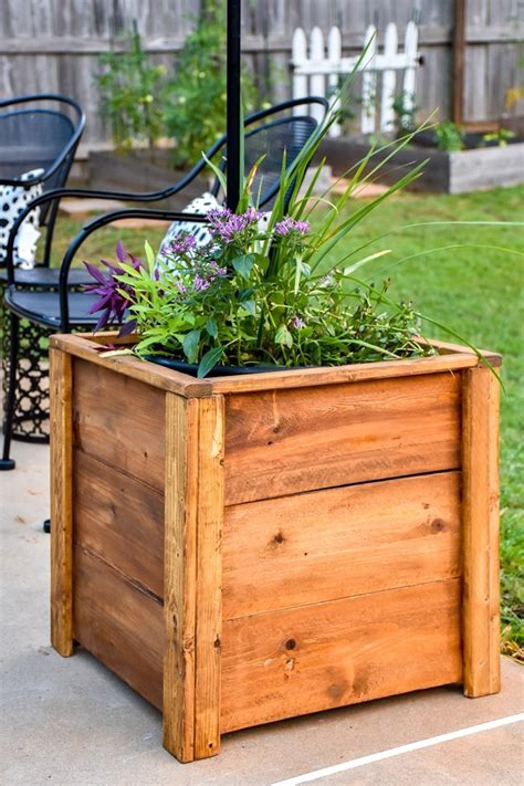 wooden outdoor planters to make